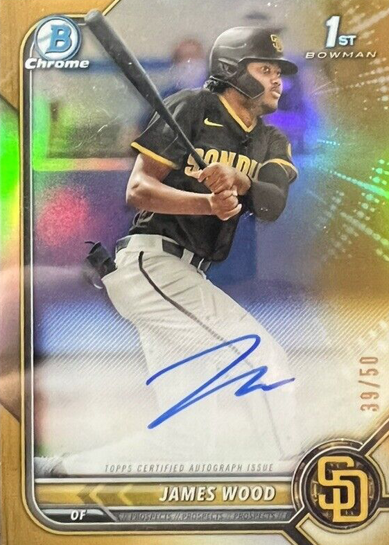 James Wood 2025 Topps Autographs Gold
