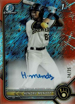 2022 Bowman #CPA-HM Chrome Prospect Auto - Orange Shimmer Refractor /25 (1st)