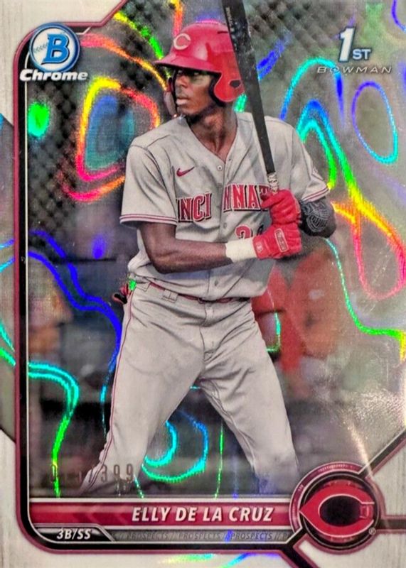 Elly De La Cruz 2022 Bowman #BCP-50 Chrome Prospects - Lava