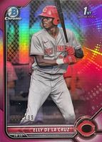 Elly De La Cruz 2022 Bowman #BCP-50 Chrome Prospects - Fuchsia