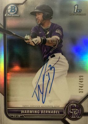 2022 Bowman #CPA-WB Chrome Prospect Auto - Refractor /499 (1st)