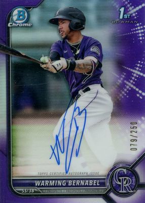 2022 Bowman #CPA-WB Chrome Prospect Auto - Purple Refractor /250 (1st)