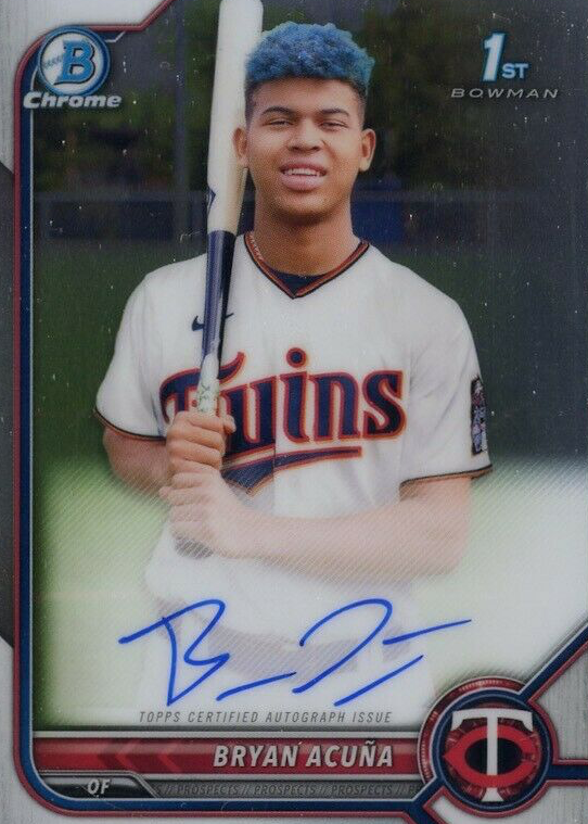 Bryan Acuna 2022 Bowman #CPA-BA Chrome Prospect Auto (1st 