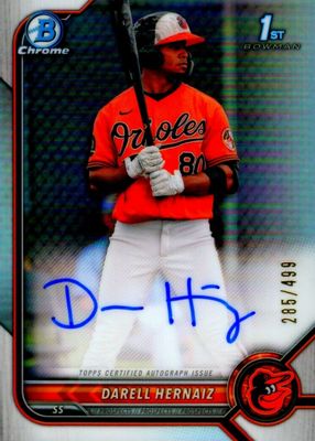 2022 Bowman #CPA-DHZ Chrome Prospect Auto - Refractor /499 (1st)