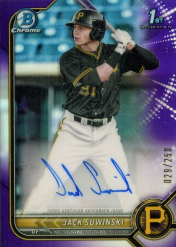 Jack Suwinski 2022 Bowman #CPA-JS Chrome Prospect Auto - Purple Refractor /250 (1st) Rookie SGC 9.5