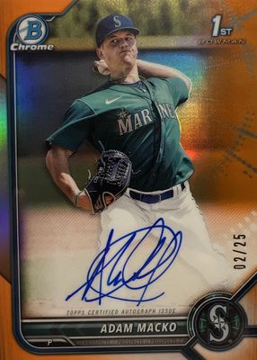 2022 Bowman #CPA-AM Chrome Prospect Auto - Orange Refractor /25 (1st)