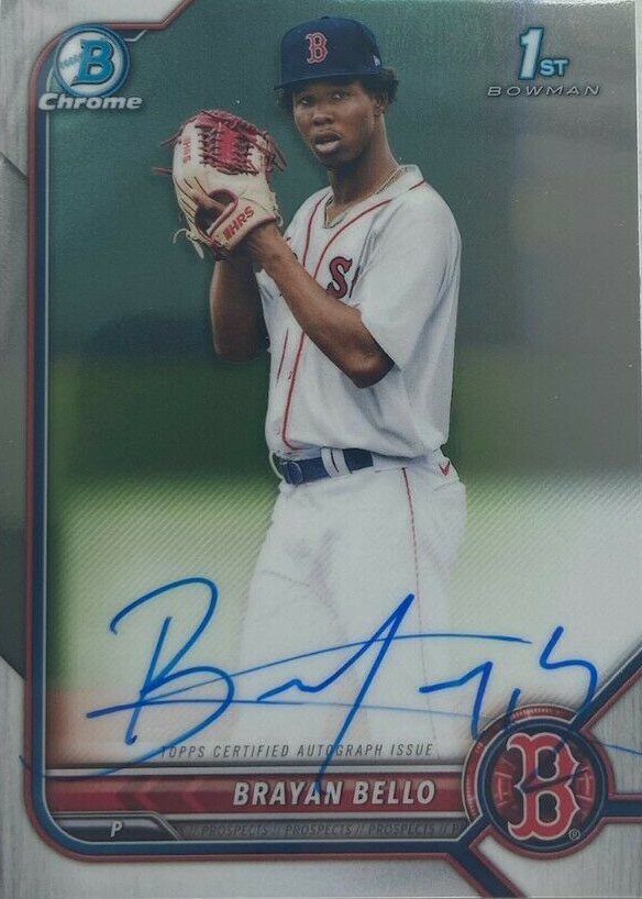 Brayan Bello 2022 Bowman #CPA-BB Chrome Prospect Auto (1st) Price 