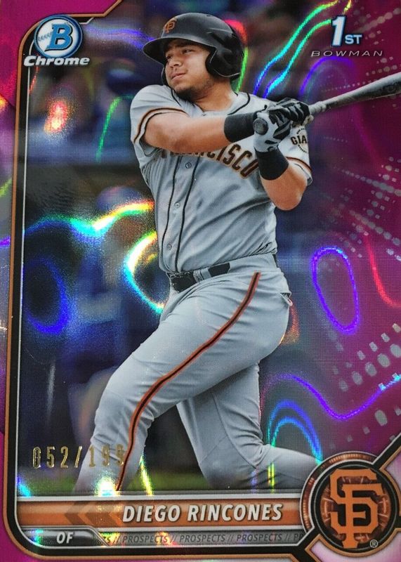 2022 Bowman #BCP-65 Chrome Prospects - Fuchsia Lava Refractor /199 (1st)