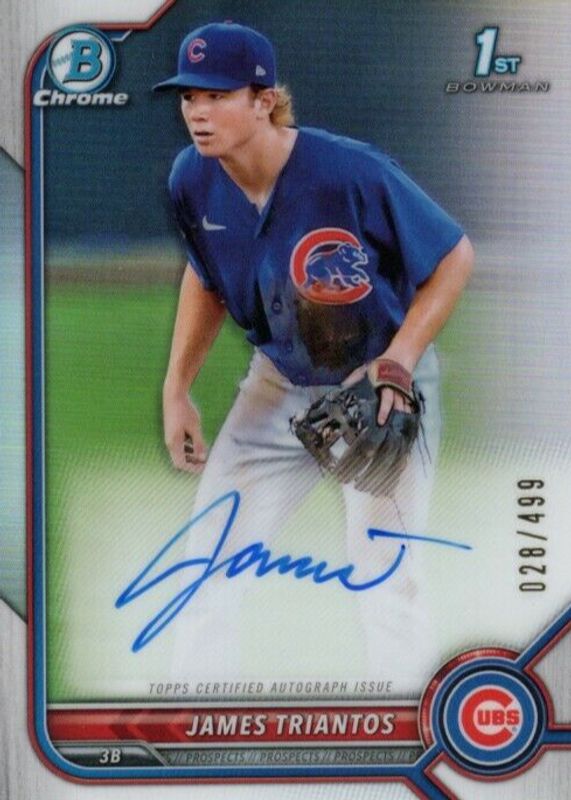 2022 Bowman #CPA-JTS Chrome Prospect Auto - Refractor /499 (1st)