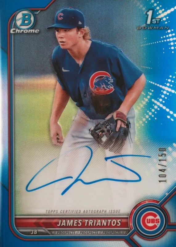 2022 Bowman #CPA-JTS Chrome Prospect Auto - Blue Refractor /150 (1st)