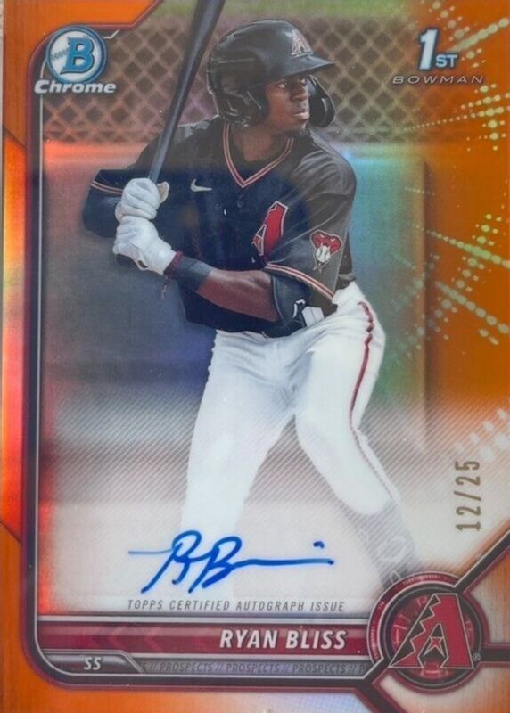 2022 Bowman #CPA-RB Chrome Prospect Auto - Orange Refractor /25 (1st)