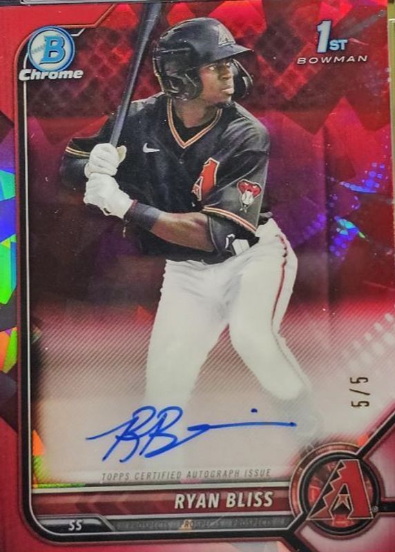 2022 Bowman #CPA-RB Chrome Prospect Auto - Red Refractor /5 (1st)