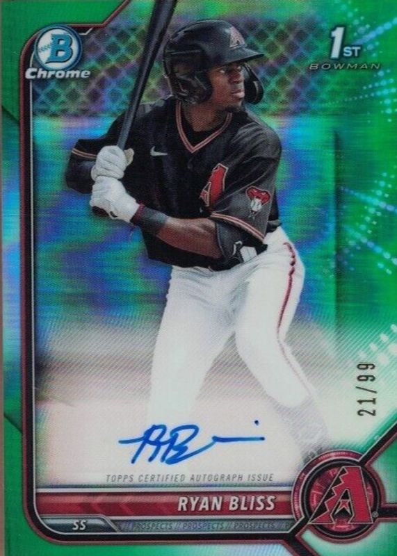 2022 Bowman #CPA-RB Chrome Prospect Auto - Green Refractor /99 (1st)