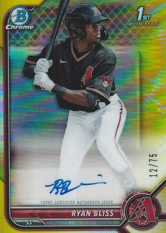 2022 Bowman #CPA-RB Chrome Prospect Auto - Yellow Refractor /75 (1st)