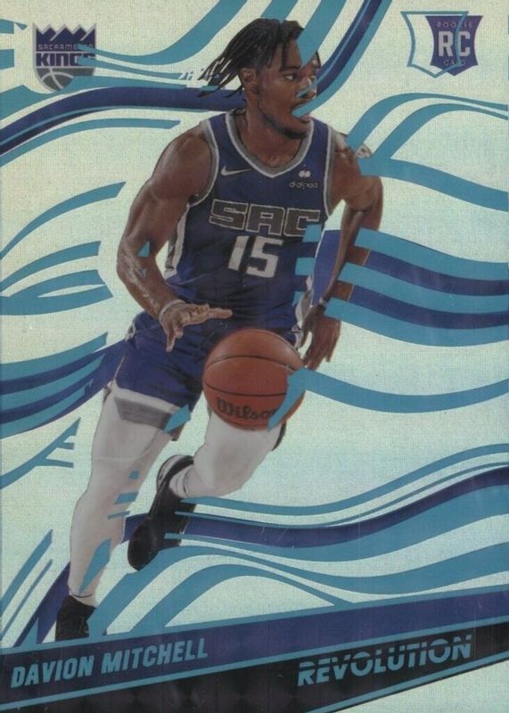 Davion Mitchell 2021 Revolution #135 NBA 75th Anniversary /75 Rookie RAW