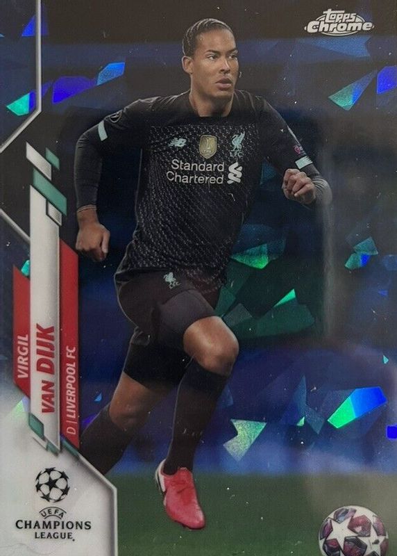 Virgil van Dijk 2019 Topps Chrome UEFA Champions League Sapphire Edition #50 SP Variation PSA 10