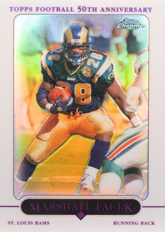 Marshall Faulk 2005 Topps Chrome #43 Refractor PSA 10