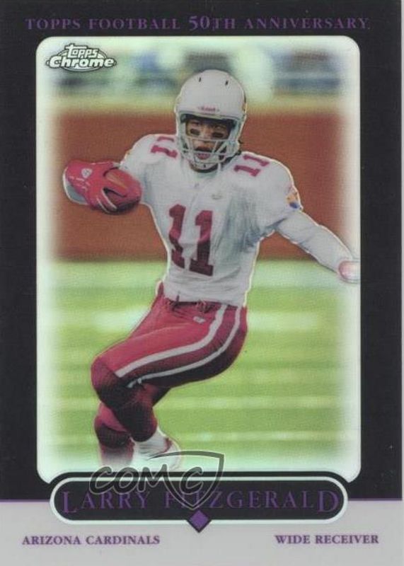 Larry Fitzgerald 2005 Topps Chrome #51 Black Refractor /100 PSA 10