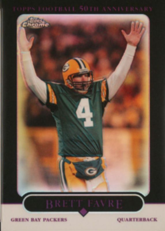 Brett Favre 2005 Topps Chrome #139 Black Refractor /100 RAW