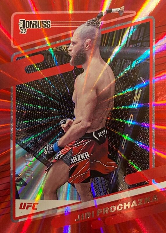 Jiri Prochazka 2022 Donruss UFC #81 Holo Red Laser /75 RAW