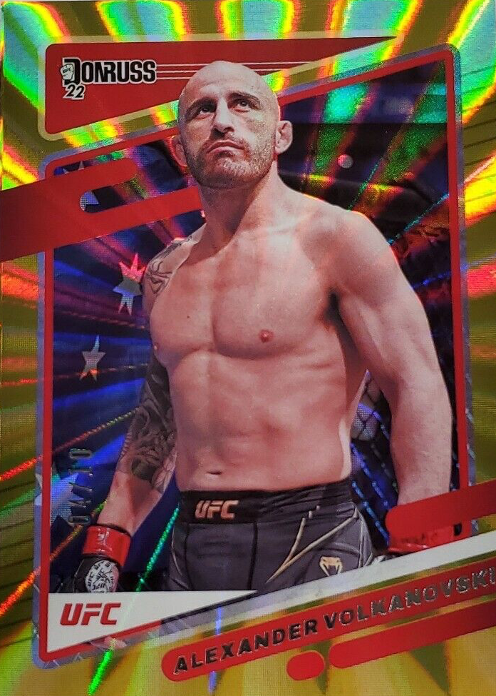 Alexander Volkanovski 2022 Donruss UFC #23 Holo Gold Laser