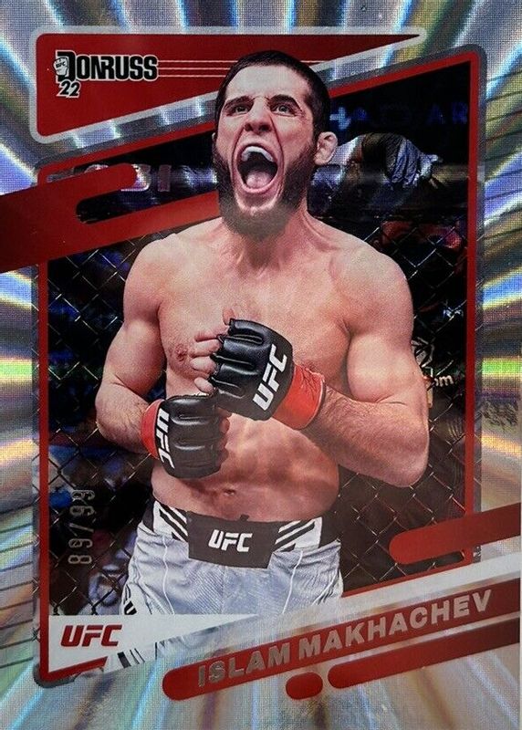 Islam Makhachev 2022 Donruss UFC #1 Holo Laser /99 PSA 10