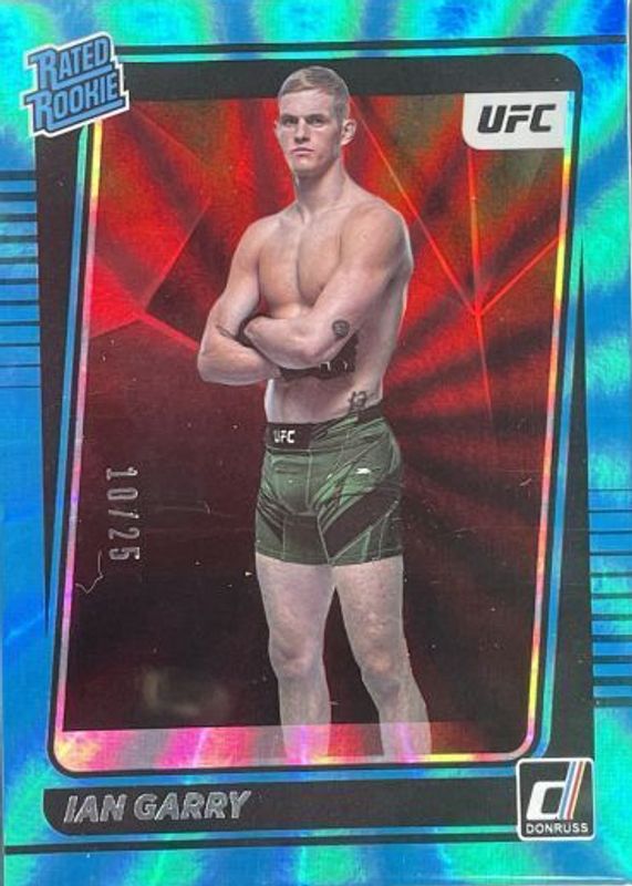 Ian Garry 2022 Donruss UFC #213 Holo Teal Laser /25 Rookie SGC 10