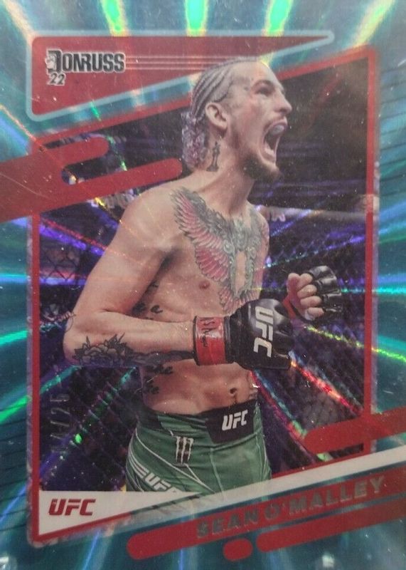 Sean O'Malley 2022 Donruss UFC #48 Holo Teal Laser /25 BGS 9