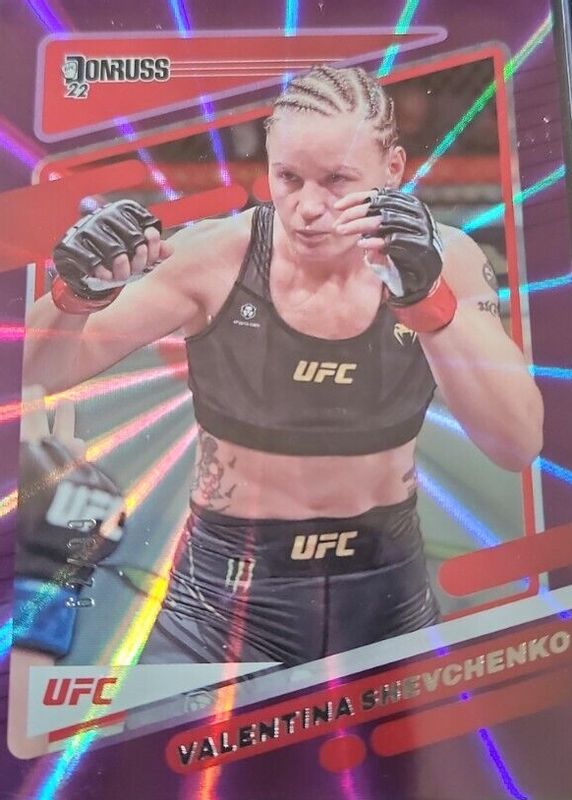 Valentina Shevchenko 2022 Donruss UFC #40 Holo Purple Laser /99 SGC 10