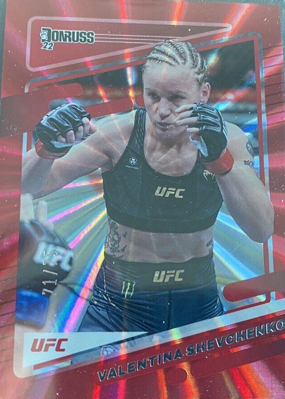 Valentina Shevchenko 2022 Donruss UFC #40 Holo Red Laser /75 PSA 10