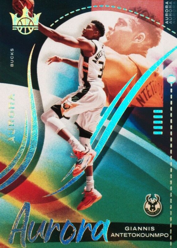 Giannis Antetokounmpo 2021 Court Kings #5 Aurora /(SSP) RAW