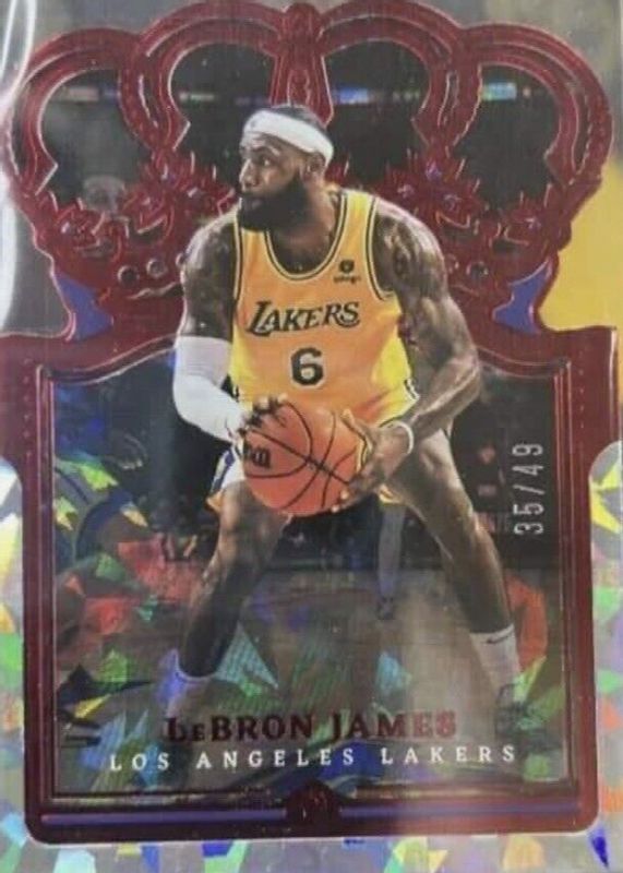 LeBron James 2021 Crown Royale #52 Red Crystal /49 SGC 9.5