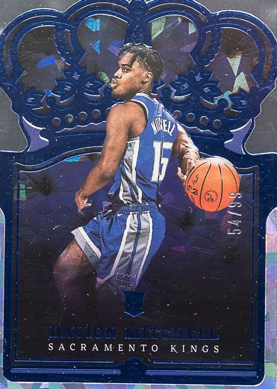 Davion Mitchell 2021 Crown Royale #41 Blue Crystal /99 Rookie BGS 9