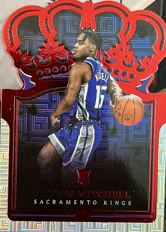 Davion Mitchell 2021 Crown Royale #41 Asia Exclusive Red Rookie SGC 10