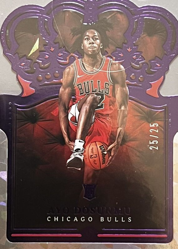 Ayo Dosunmu 2021 Crown Royale #85 Purple Crystal /25 Rookie BGS 9