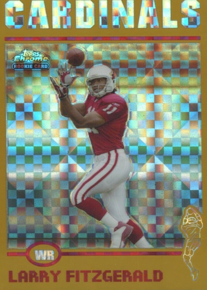 Larry Fitzgerald 2004 Topps Chrome #215 Gold X-Fractor /279 Price