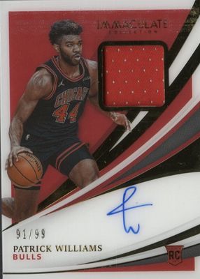 2020 Immaculate #124 Rookie Patch Auto /99