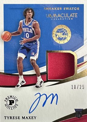 2020 Immaculate #RSS-TYM Rookie Sneaker Swatch Signatures Premium /25