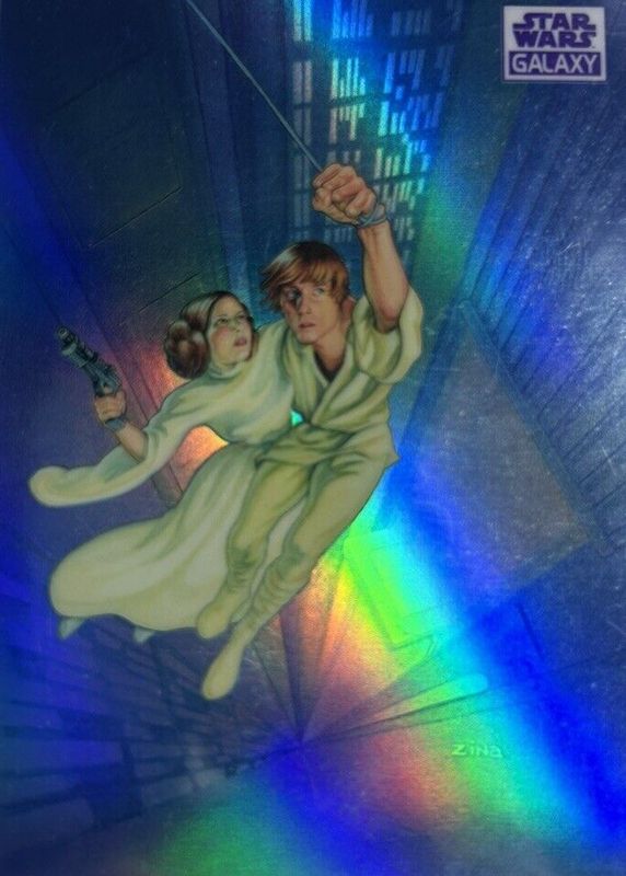 Leap of Faith 2021 Topps Chrome Star Wars Galaxy #28 Purple Refractor /25 RAW