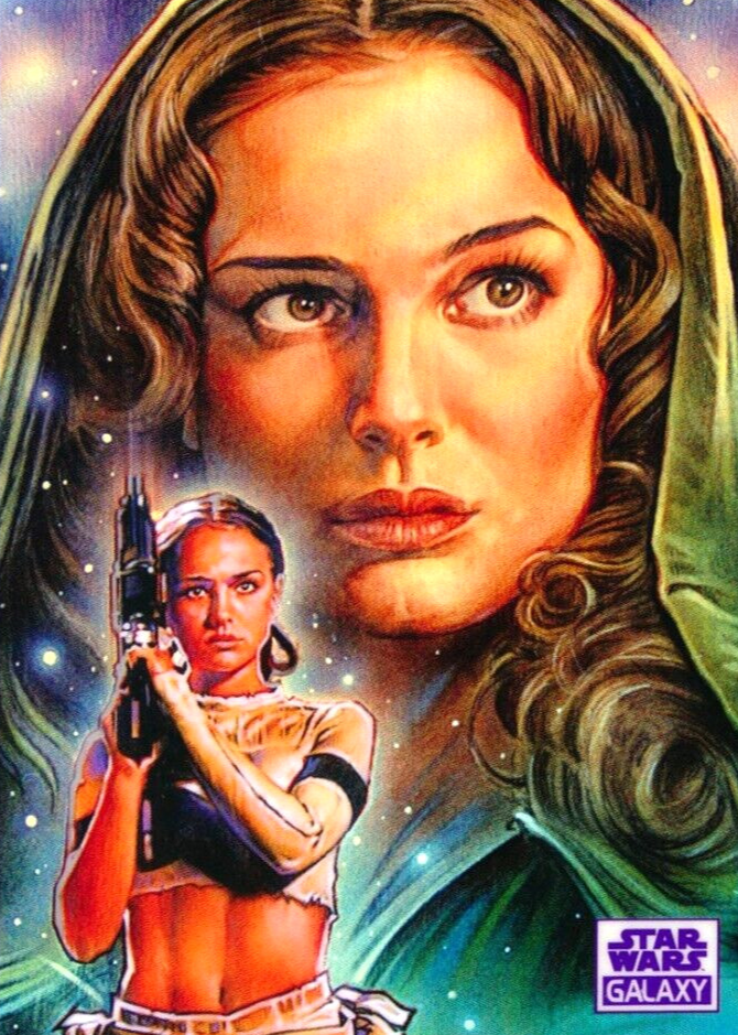 Padme Amidala 2021 Topps Chrome Star Wars Galaxy #40 Purple