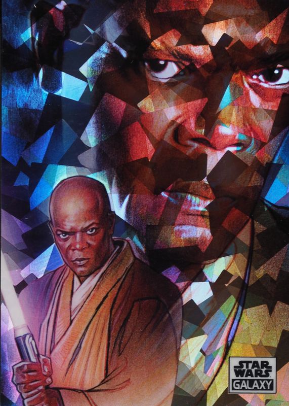 Mace Windu 2021 Topps Chrome Star Wars Galaxy #42 Atomic Refractor /150 SGC 9