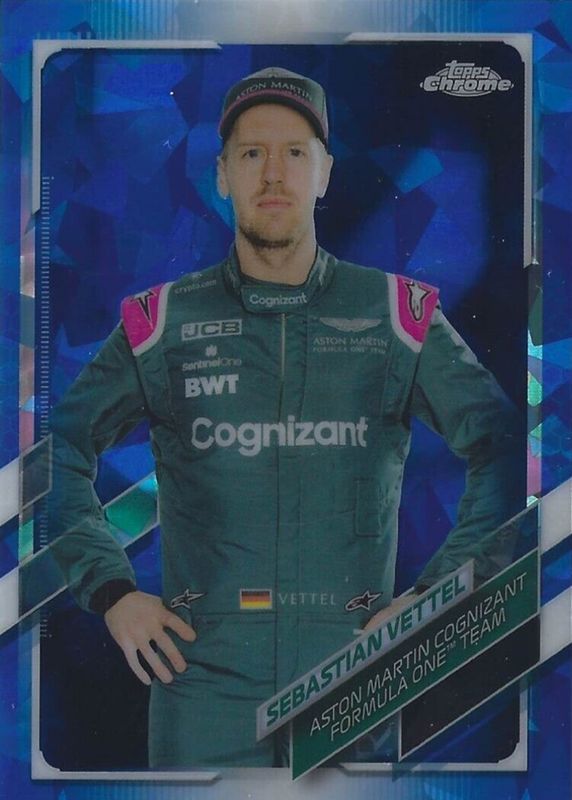 Sebastian Vettel 2021 Topps Chrome Formula 1 Sapphire Edition #7 Base PSA 10