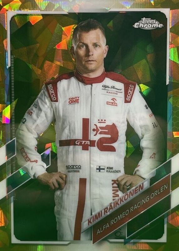 Kimi Raikkonen 2021 Topps Chrome Formula 1 Sapphire Edition #15 Gold /50 PSA 10