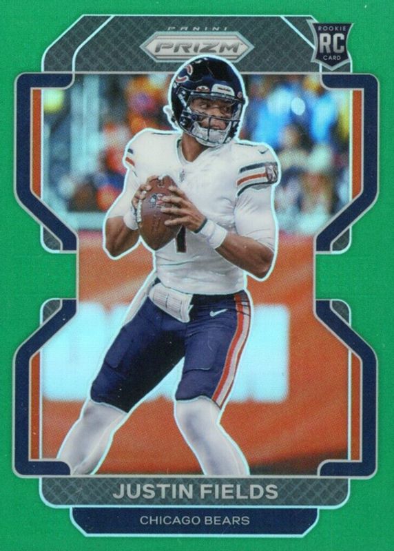 Justin Fields 2021 Prizm #334 Green Rookie PSA 10