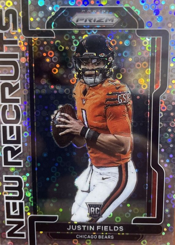 Justin Fields 2021 Prizm #NR-4 New Recruits - No Huddle Rookie PSA 9