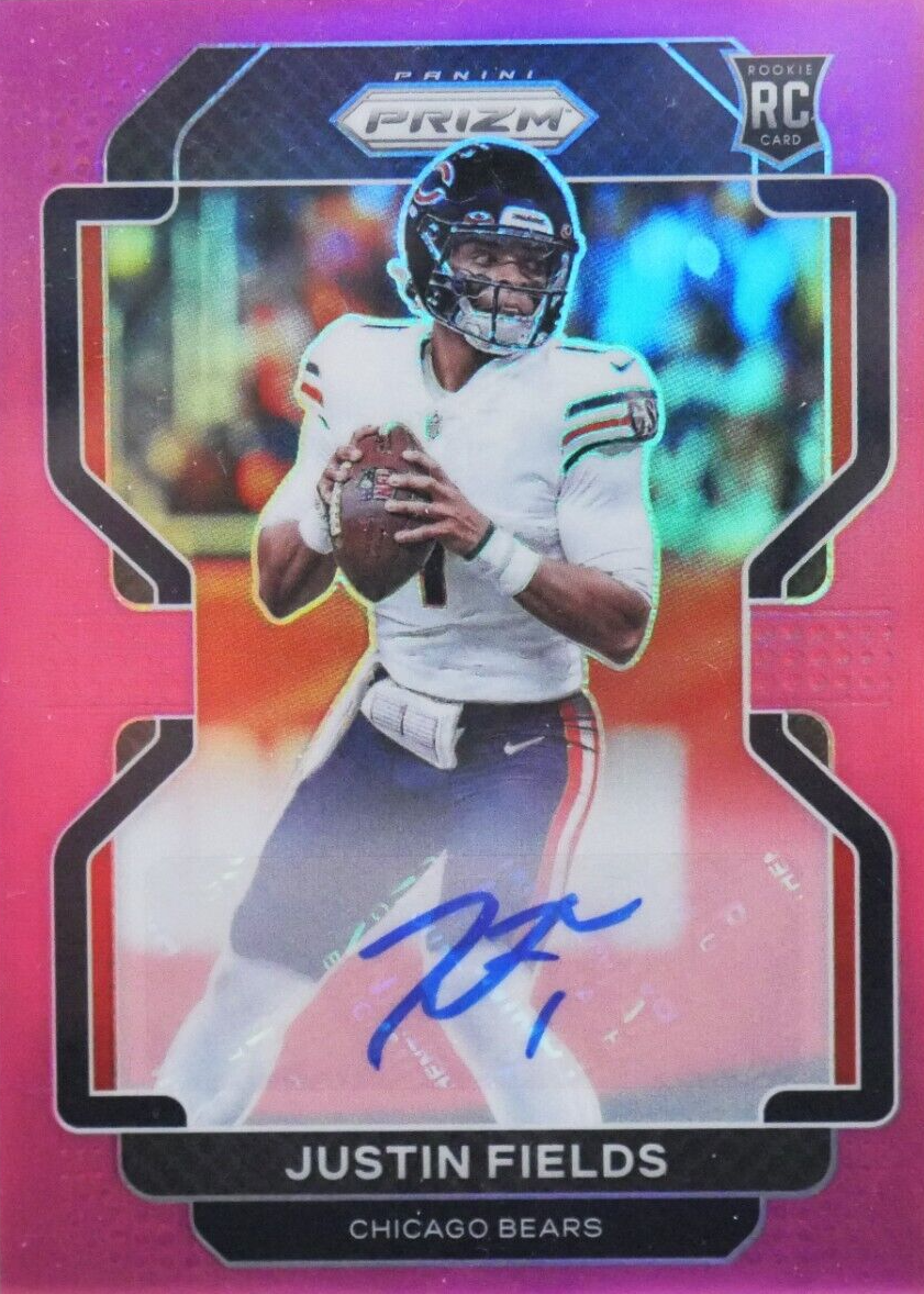 Justin Fields 2021 Prizm #334 Rookie Autographs - Pink Price Guide