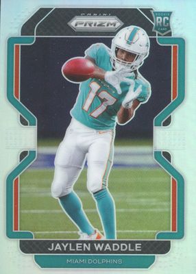 Jaylen Waddle 2021 PANINI PRIZM ROOKIE RC GREEN PULSAR #338 MIAMI DOLPHINS!