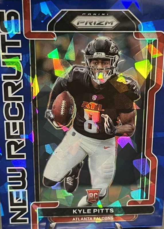 Kyle Pitts 2021 Prizm #NR-10 New Recruits - Blue Ice /99 Rookie SGC 9.5