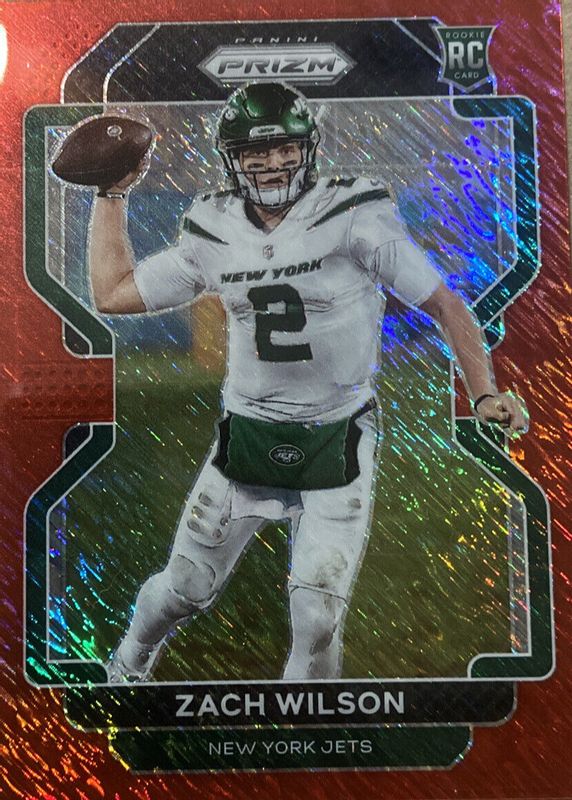 Zach Wilson 2021 Prizm #332 FOTL Red Shimmer /35 Rookie SGC 9.5