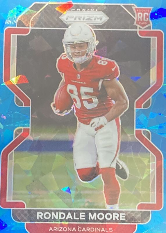 Rondale Moore 2021 Prizm #347 Blue Ice /99 Rookie RAW